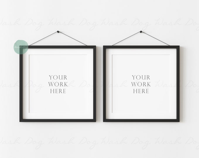 Two frame mock ups, 2 digital frame, Double frame display, Photo frames mockup, Magnetic poster bar, 5x5 frame mockup, Square frame mock ups