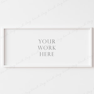 White Frame Mockup, White Horizontal Frame Mockup, Landscape Frames, White Rectangular Picture Frame, Poster Frame Mockup, Digital Mockups