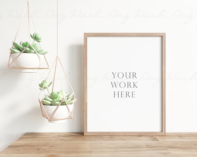 Wooden frame mockup, Picture frame wooden, Wooden frame, Wood mock up, Frame wood mock up, Digital wood frame, Vertical frame mock up