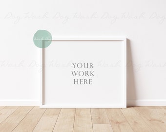 Horizontal white frame, Mock up horizontal, White frame, Minimal frame, Picture mock up frame, White horizontal mockup, Frame horizontal
