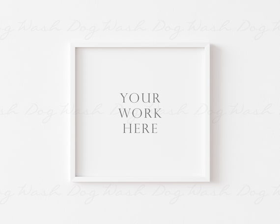 Square photo frame mockup, Mock ups, White frame digital, White frame template, Square frame digital, White frame, Square poster mockup