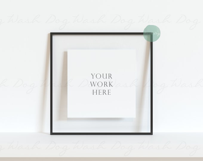 Black square frame mockup, Square digital frame, Square mock ups, Black frame digital, Black frame psd, Photo frame mockup, Digital frame
