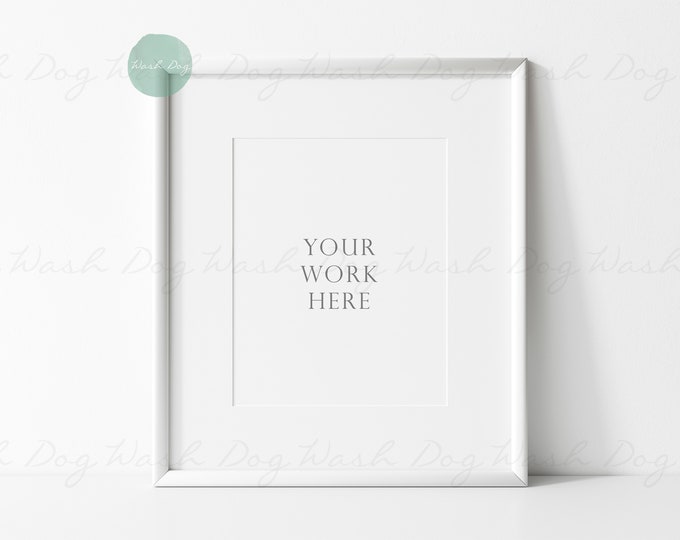 White wood picture frame, White frame, Frame mock up, White mock up, Vertical white frame, 8x10 , Photo frame mock up, Vertical wood frame