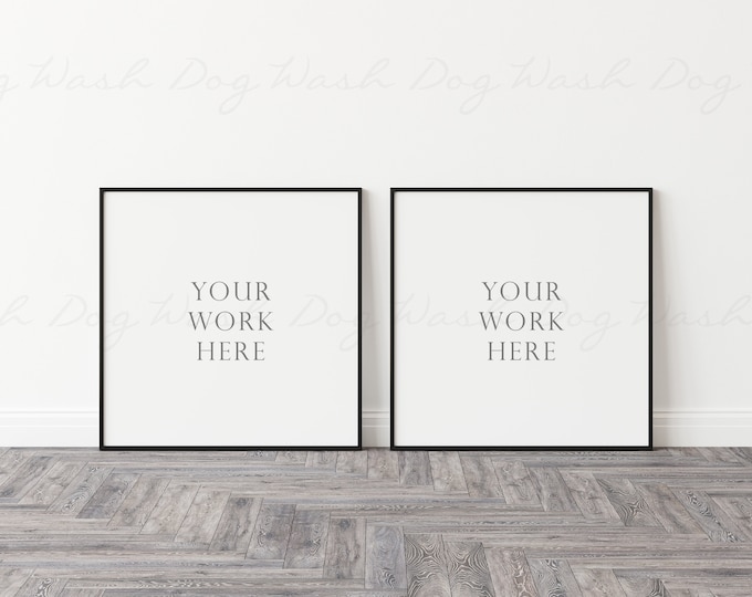 Two square frame mock, 2 frame square, Square two frame, 2 square frame psd, Two digital frames, Black two square frame, Digital frame two