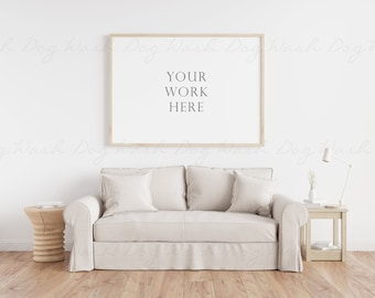 Living room frame, Sofa mockup, Scandinavian, living room, Cozy mockup, Mockup for printable, Sofa, Living frame, Living room, A4 mockup