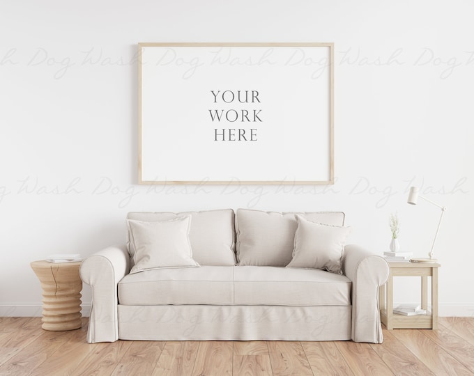 Living room frame, Sofa mockup, Scandinavian, living room, Cozy mockup, Mockup for printable, Sofa, Living frame, Living room, A4 mockup