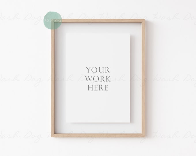 Vertical sign mockup, 5x7 picture frame, Hanging frame mock up, Minimalist framed, Wood sign mockup, Glass frame 5x7, Vertical wooden frame