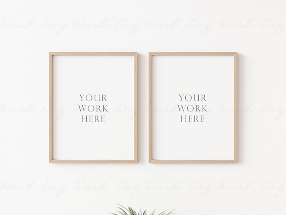 Two vertical mockup, 11x14 vertical mock, Two vertical wood frame, Vertical two frame mock, Art print mockup, Frame, 2 vertical frame wood