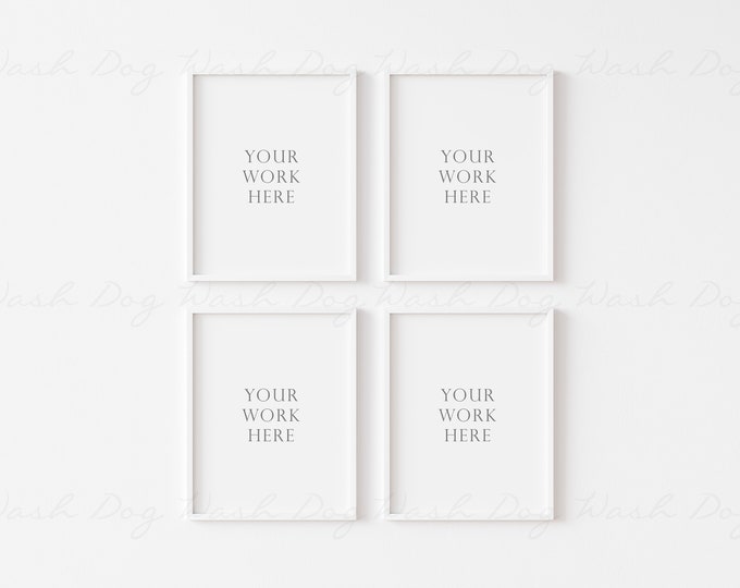 Four frame mock ups, Four mock ups frame, White four frame, 4 vertical frame, Four frame, Four vertical frame, 4 frames, Set of four frames