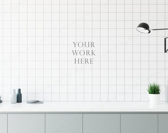 Wall Mockup, Kitchen Wall Mockup, Empty Wall, Blank Wall Mockup, Minimalist Mockup, Wall Poster Mockup, Dining Room Mockup, Farmhouse Mockup