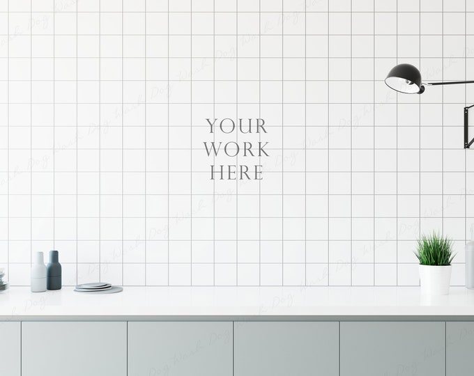 Wall Mockup, Kitchen Wall Mockup, Empty Wall, Blank Wall Mockup, Minimalist Mockup, Wall Poster Mockup, Dining Room Mockup, Farmhouse Mockup