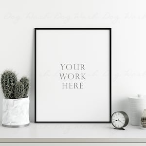 Mock ups black frame, Thin black frame, Frame mock ups psd, Black vertical, 8x10 Frame mock, Black thin frame psd, Vertical black frame psd