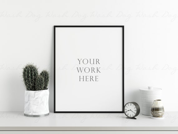 Mock ups black frame, Thin black frame, Frame mock ups psd, Black vertical, 8x10 Frame mock, Black thin frame psd, Vertical black frame psd