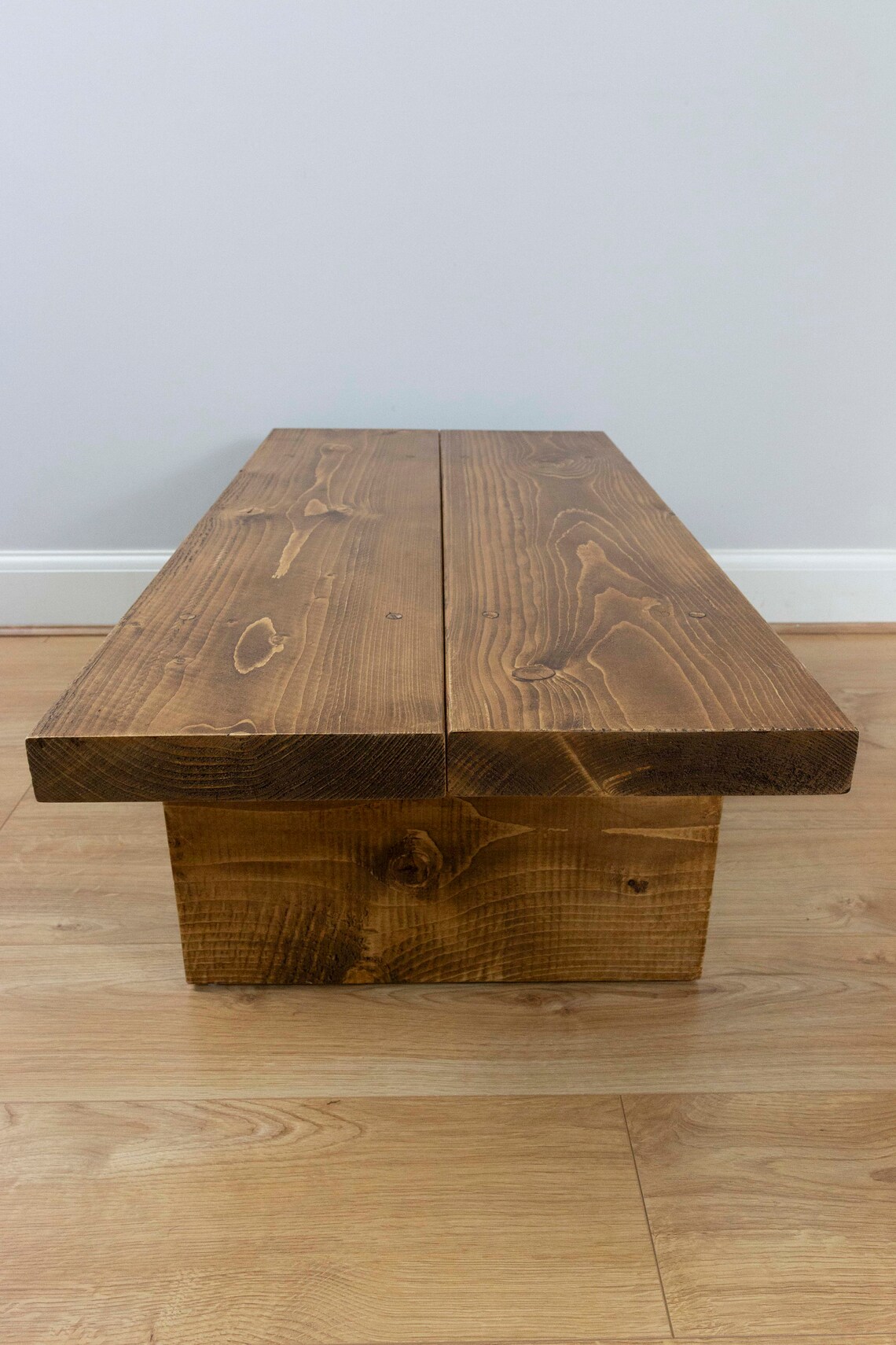 FENRIS Chunky Solid Wood Coffee Table with Shelf Etsy