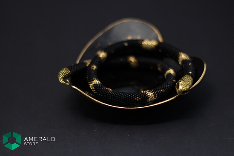 Bead Crochet Necklace Snake bead necklace Gold snake bead necklace Snake crochet necklace Rope crochet necklace