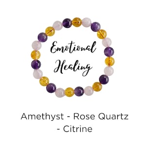 EMOTIONAL HEALING Bracelet, Healing Crystals Bracelet,Stones Energy Bracelet Stones Gift Healing Intention Crystal Gift,Self-Love|Compassion