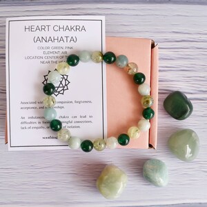 Gift for Heart Crystal Set-HEART Chakra&#39;s Grounding Stones, Chakra Use for Yourself, Healing Crystal Set for Love&Balance, Spiritual Journey