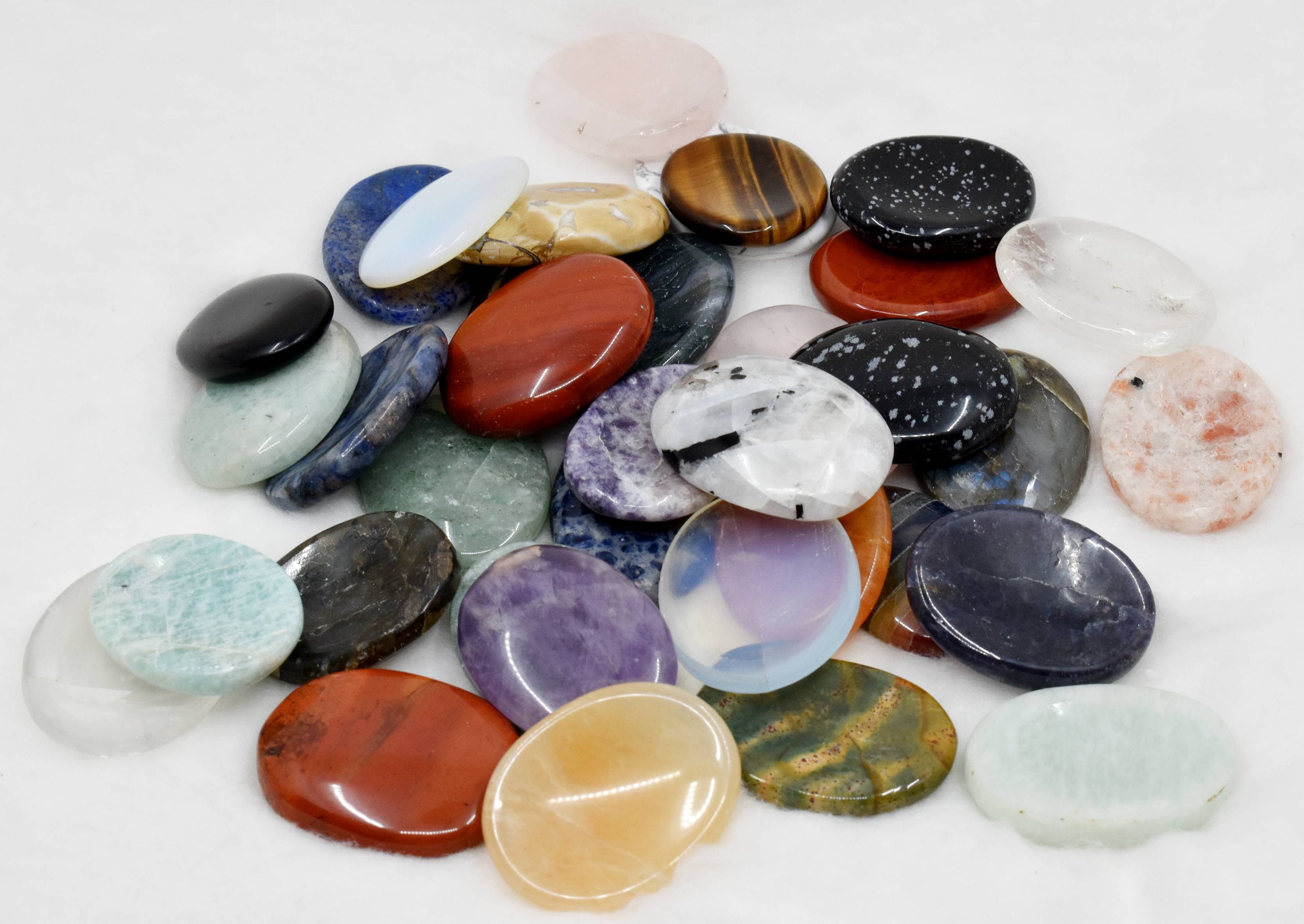 Wholesale Worry Stones Mix Lot 50 Bulk Worry Stones Bulk Palm Etsy