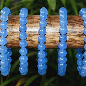 Dyed Chalcedony Bracelet 6mm,8mm,10mm Grade Chalcedony Crystal Beaded Bracelet, Chalcedony Gemstone Healing Bracelet, Perfect Gift for Her