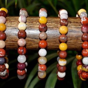 Mookaiet-armband 4 mm, 6 mm, 8 mm, 10 mm Een kralenarmband, mookaiet-edelsteengenezende armband Mookaiet-stenen armband