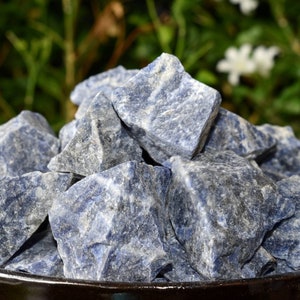 Sodalite Rough Natural Stone, 1 inch Raw Natural Jasper for Home and Living, Spirituality & Religion, Crystal Healing, Rough Gemstone