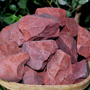 Red Jasper Rough Natural Stones 1 inch Red Jasper Raw Stones Natural Red Jasper Crystals pack size of 1,2,3,5 and 10Pieces, Energy Work Gift