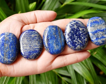 Royal Blue Lapis Lazuli Worry Stone In Bulk, 100% Natural Crystal, Packag In G Type: Export - Foto 7