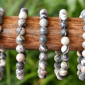 Picasso Jasper Bracelet 4mm, 6mm, 8mm, 10mm A Round Beaded Bracelet Healing Bracelet, Handmade Stretch Bracelet