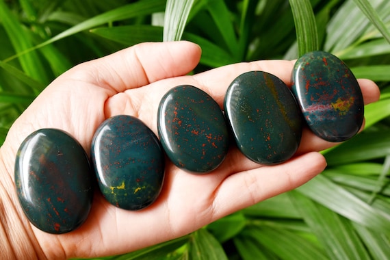 Bloodstone Palm Stones & Worry Stones Bloodstone Palm Stones & Worry Stones