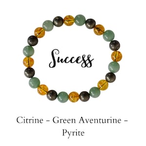 Attract SUCCESS Bracelet, Money Magic Gift Crystals Career New Job Stones Bracelet,Opportunities Business Gift,New Beginning Healing Stones