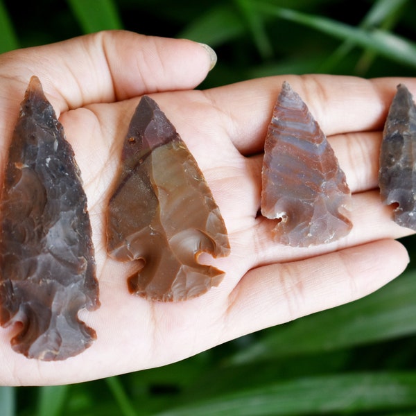 Pick One Fancy Jasper Arrowhead Point ~ Indian Agate Spearhead Arrowhead Points Jewelry Making And Wire Wrapping, Beautiful Display Piece