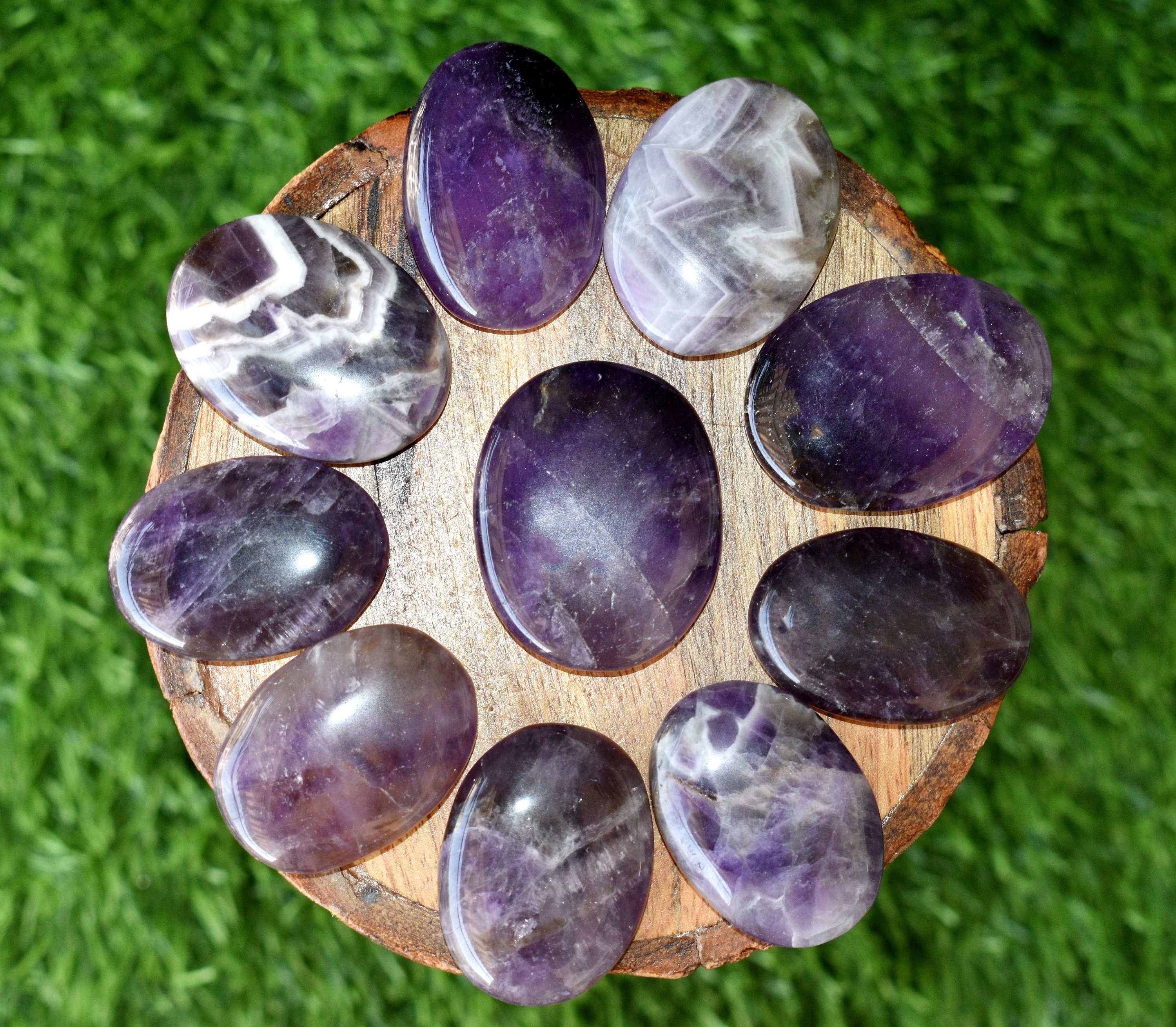 SUNYIK Handcarved Thumb Worry Stone, Polished Palm Pocket Stones Healing Crystals Teardrop Rose Quartz