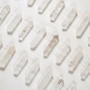 Wholesale 10pcs Crystal Quartz Double Terminated Crystal Point Pencil Gemstone Pencil Point for Reiki, Meditation & Energy Work