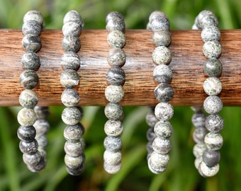 Bracelet de séraphinite 4mm, 6mm, 8mm, 10mm Bracelet de perles de pierres précieuses de séraphinite de qualité AAA, bracelet de guérison en pierre de séraphinite naturelle