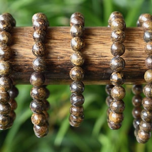 Bronzite Bracelet 4mm, 6mm, 8mm, 10mm A Round Bead Bracelet,  Gemstone Bracelet Healing Stones