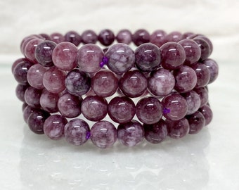 Pink Tourmaline Bracelet 6mm, 8mm, 10mm H Round Beaded Bracelet Healing Bracelet, Handmade Stretch Bracelet perfect gift for men and women