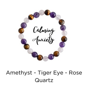 Calming ANXIETY Bracelet, Anxiety Relief Bracelet Anxiety Crystals Gift Anxiety Stones, Anxiety Gift Healing Stones Calmness | Stress