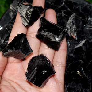 Raw Black Tourmaline Stones 1&quot;- Rough Tourmaline Grounding Crystal 1,2,3,5 & 10 Pcs Energy Healing and Protection Stone, Spiritual Gift Idea