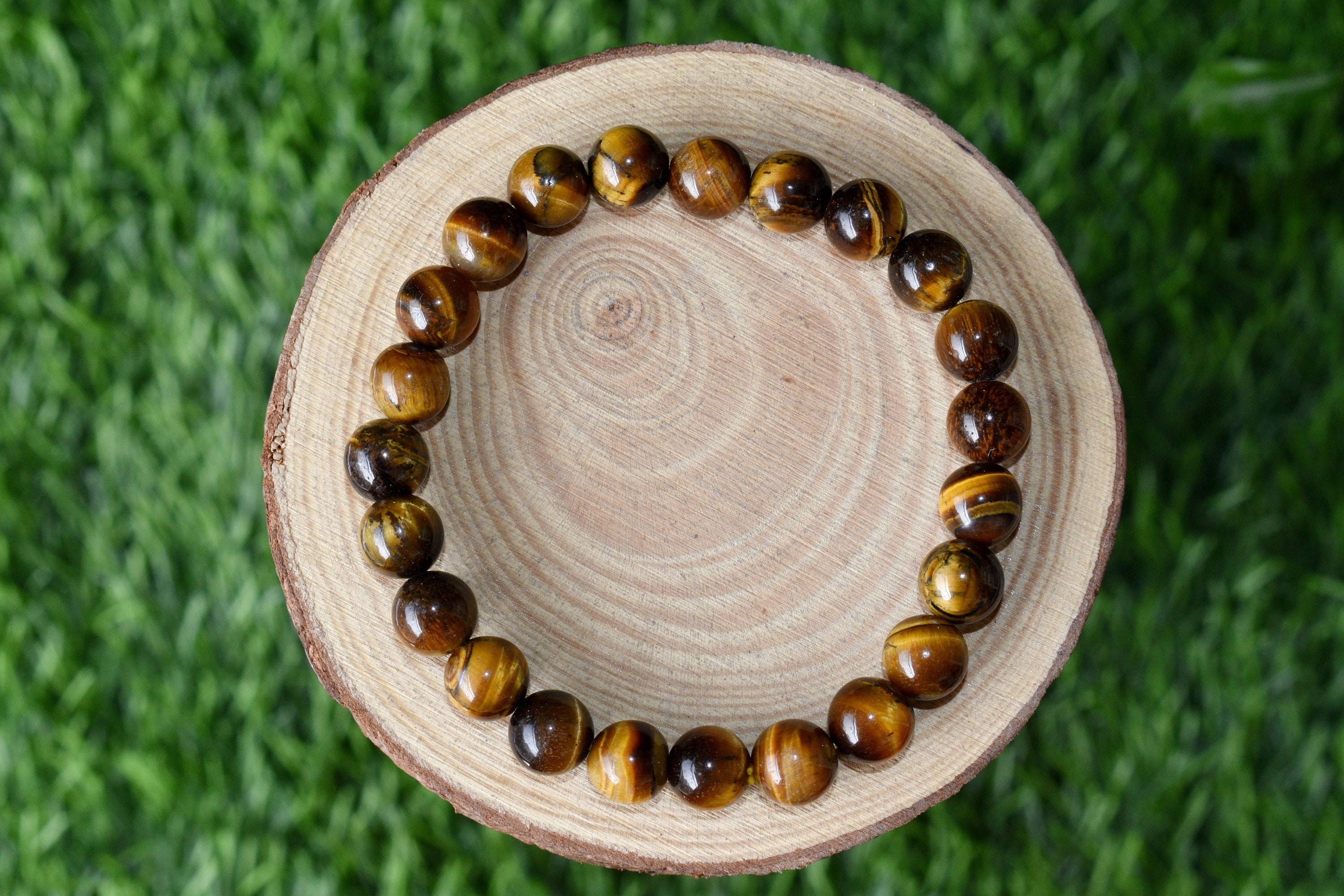 Glatte Runde Tigeraugenperlen, Glatte Edelstein Runde Perlen, 6/8/10 Mm Zur Auswahl, DIY Armbandperlen, Zubehör, 15 "voller Strang. A272 - Österreich