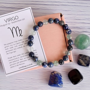 VIRGO Zodiac Crystals Kit, VIRGO Birthstones Tumbled Stones Set, VIRGO Gifts, Astrology Gift Stones Kit, Virgo Crystals