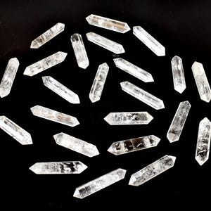 Partihandel 10 st Crystal Quartz Dubbelterminerad Crystal Point Penna