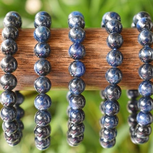 Kyanite Bracelet 6mm, 8mm, 10mm AAA Beaded Bracelet, Kyanite Gemstone Kyanite Stone Healing Bracelets Men & women bracelet