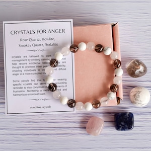 Control ANGER Healing Kit for ANGER Stones Gift - Controlling ANGER Crystal Set, Powerful Crystals Collection,Soothing Energy Gift Anger Set