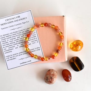 Motivation And Energy Crystal Kit, Crystals for Positive energy | Motivation Healing Crystals , Energy Gift, Motivational Gift |Energy Stone