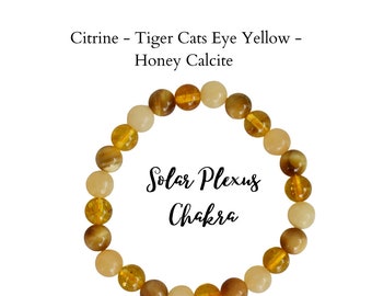 Harmonize SOLAR PLEXUS Chakra Crystals Bracelet, Chakra Stones Bracelet, Healing Crystal Energy Bracelet,Chakra Balancing,Elevate Confidence