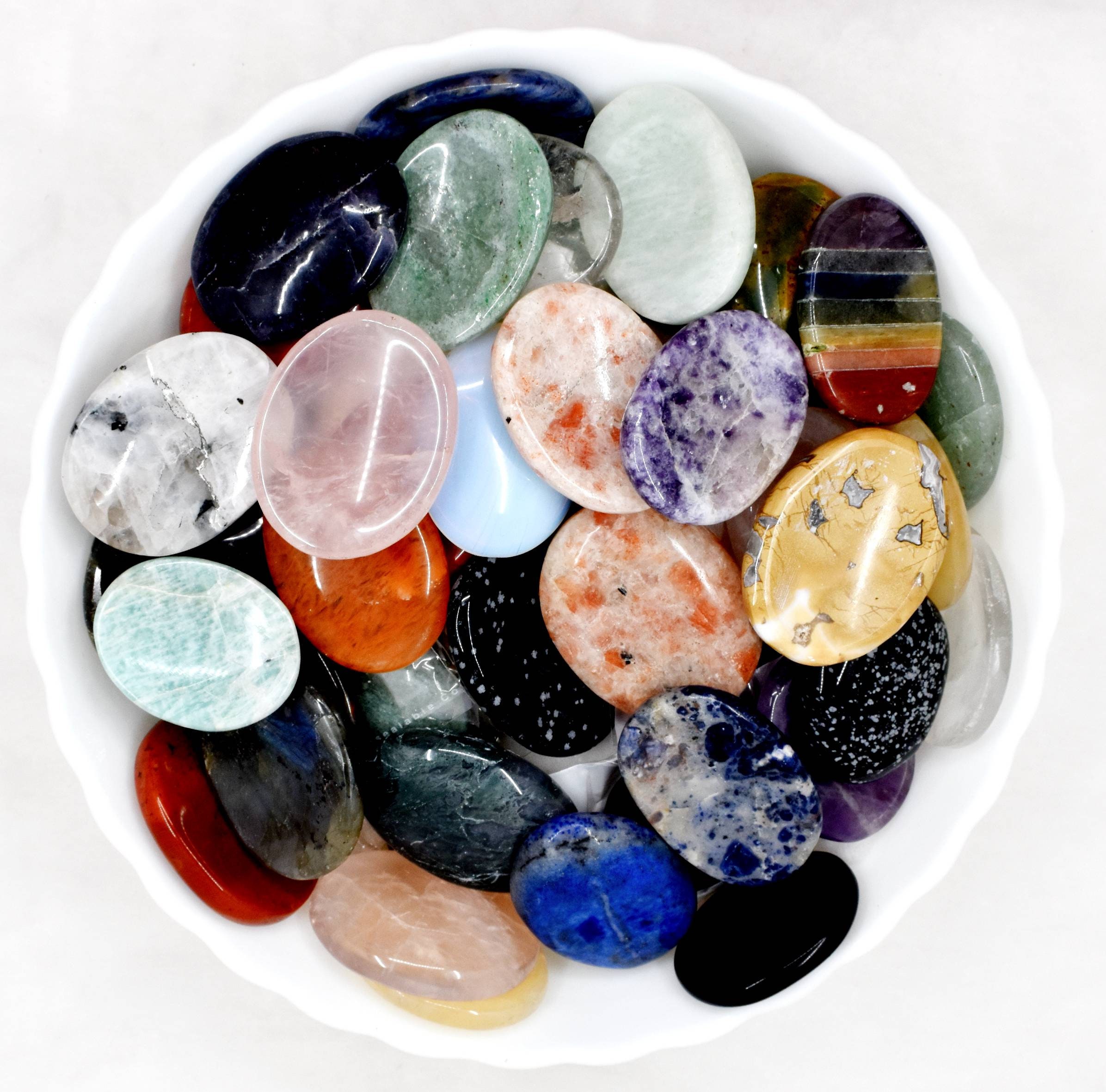 Wholesale Worry Stones Mix Lot 50 Bulk Worry Stones Bulk Palm Etsy