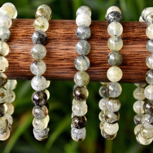 Phrenite Bracelet 4mm, 6mm, 8mm, 10mm AAA Phrenite Gemstone Beaded Bracelet, Phrenite Stone Healing Bracelet Phrenite Crystal Jewelry