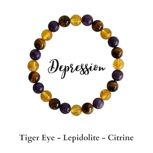 Reducing DEPRESSION Bracelet, Depression Relief Crystals Gift Soothing Depression Gift Healing Stones Health Crystal Jewelry Soothing Stones