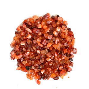 Natural Carnelian Gemstone Chips,  Undrilled Loose Freeform Nugget Chips ~ Raw Crystal Chip Bulk Lot for DIY Jewelry Making