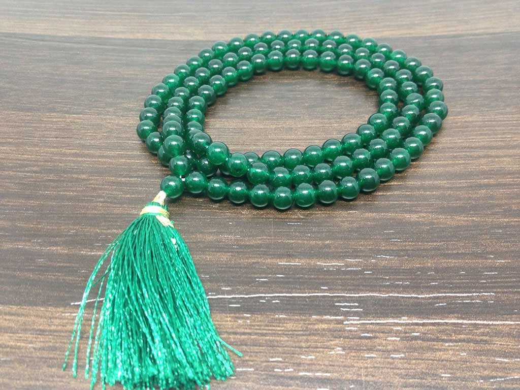 One1 Natural 6mm Green Jade Mala With 108 Prayer Beads Perfect